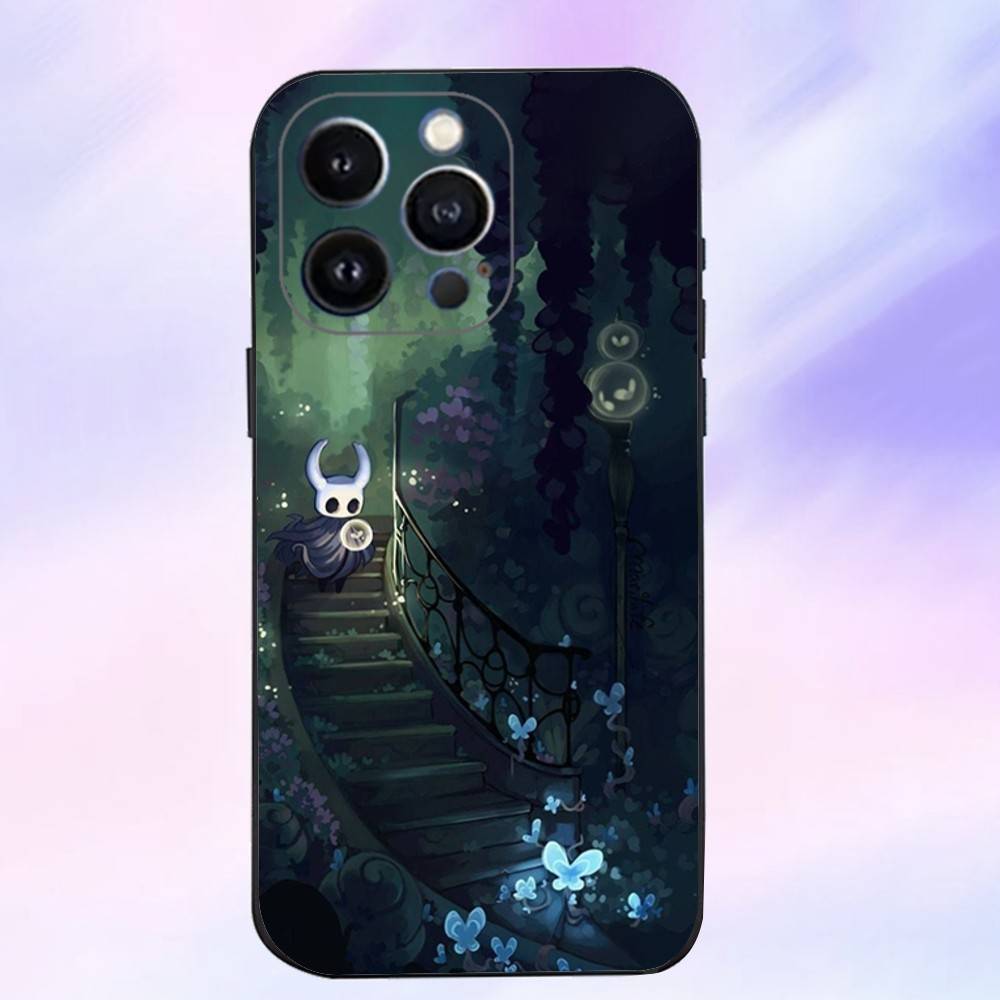 Чехол для телефона H-Hollow K-Knight для iPhone 16,15,14,13,12,11 Plus,Pro Max,XS,X,XR,SE,Mini,8,7, Мягкий силиконовый черный чехол