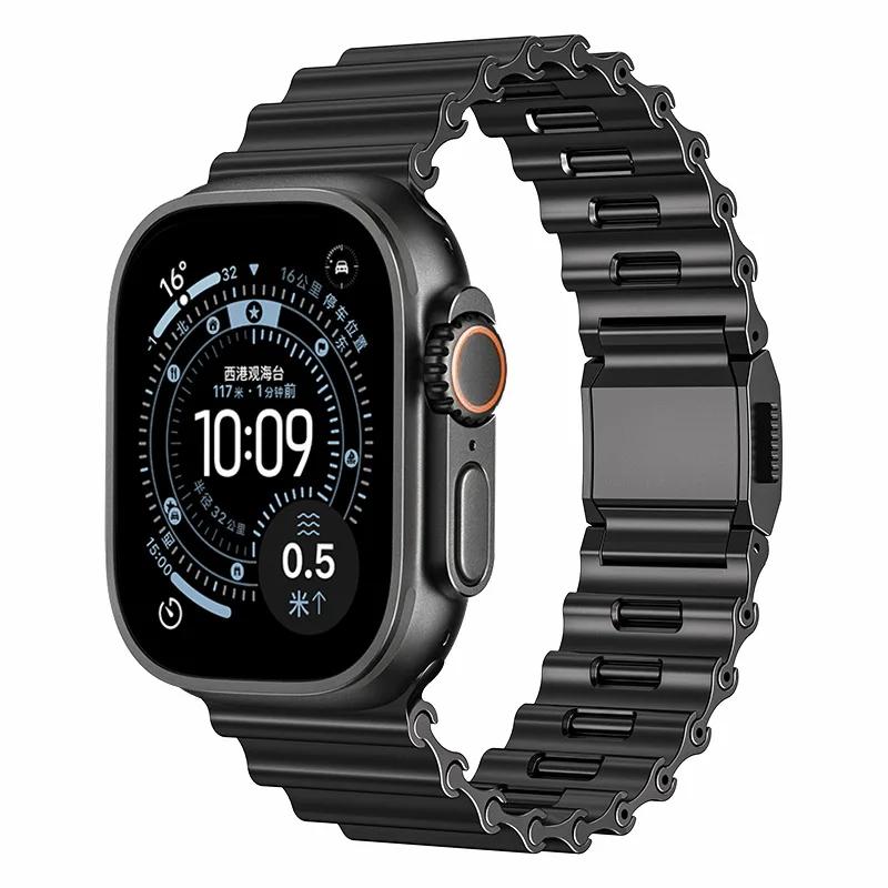 Magnetic Stainless Steel Band for Apple Watch Ultra 3 2 49mm Business Men Straps For iwatch 11 10 9 8 7 6 5 4 se 46mm 45mm 44mm