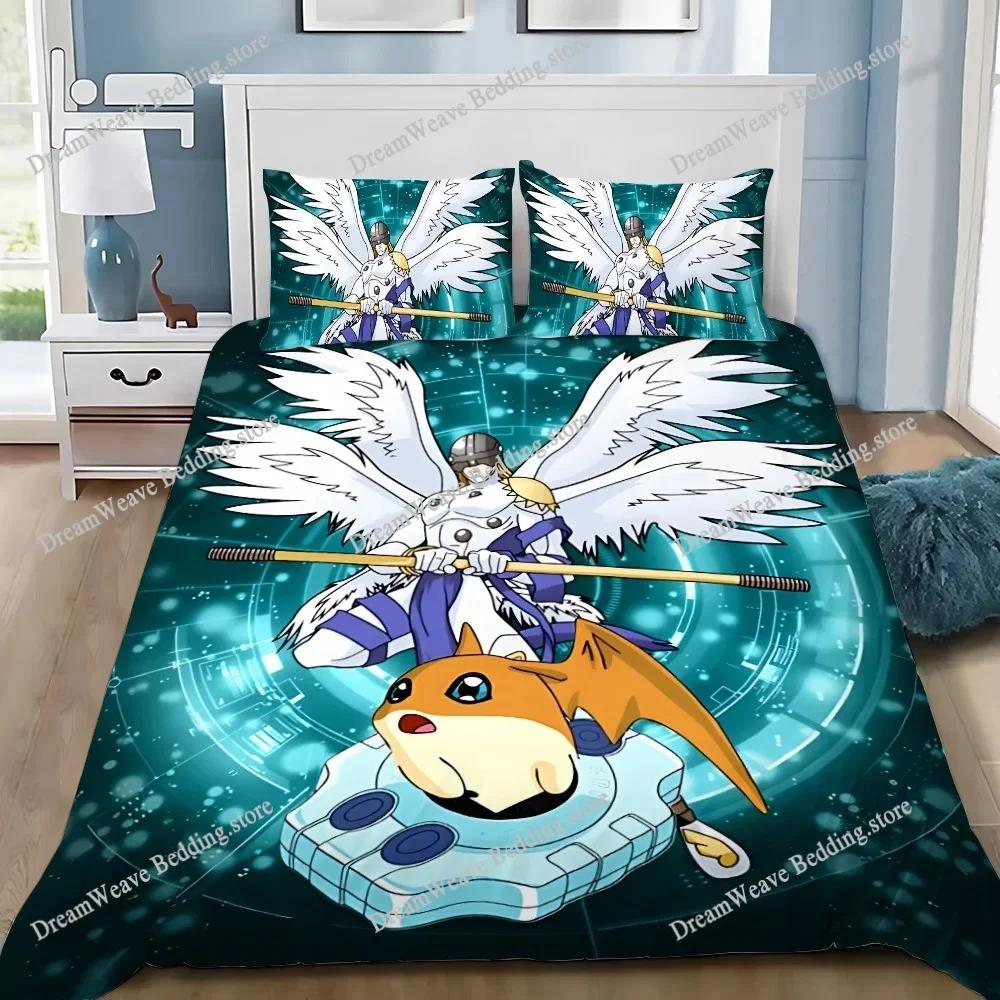 Новый набор постельного белья Digimon Односпальный Полуторный Двуспальный Queen King Размер Комплект постельного белья для спальни Взрослого Ребенка Пододеяльник Комплекты 3D Печать Аниме Комплект простыней