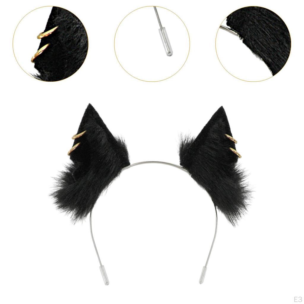 Animal Ear Band Doll Costume Accessory Cute Handmade Hair Hoop Headpiece for Dance Funny Gifts Party