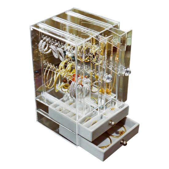 Органайзер для хранения сережек большой емкости, многофункциональный PS, большие ящики, коробка для демонстрации ювелирных изделий для браслетов