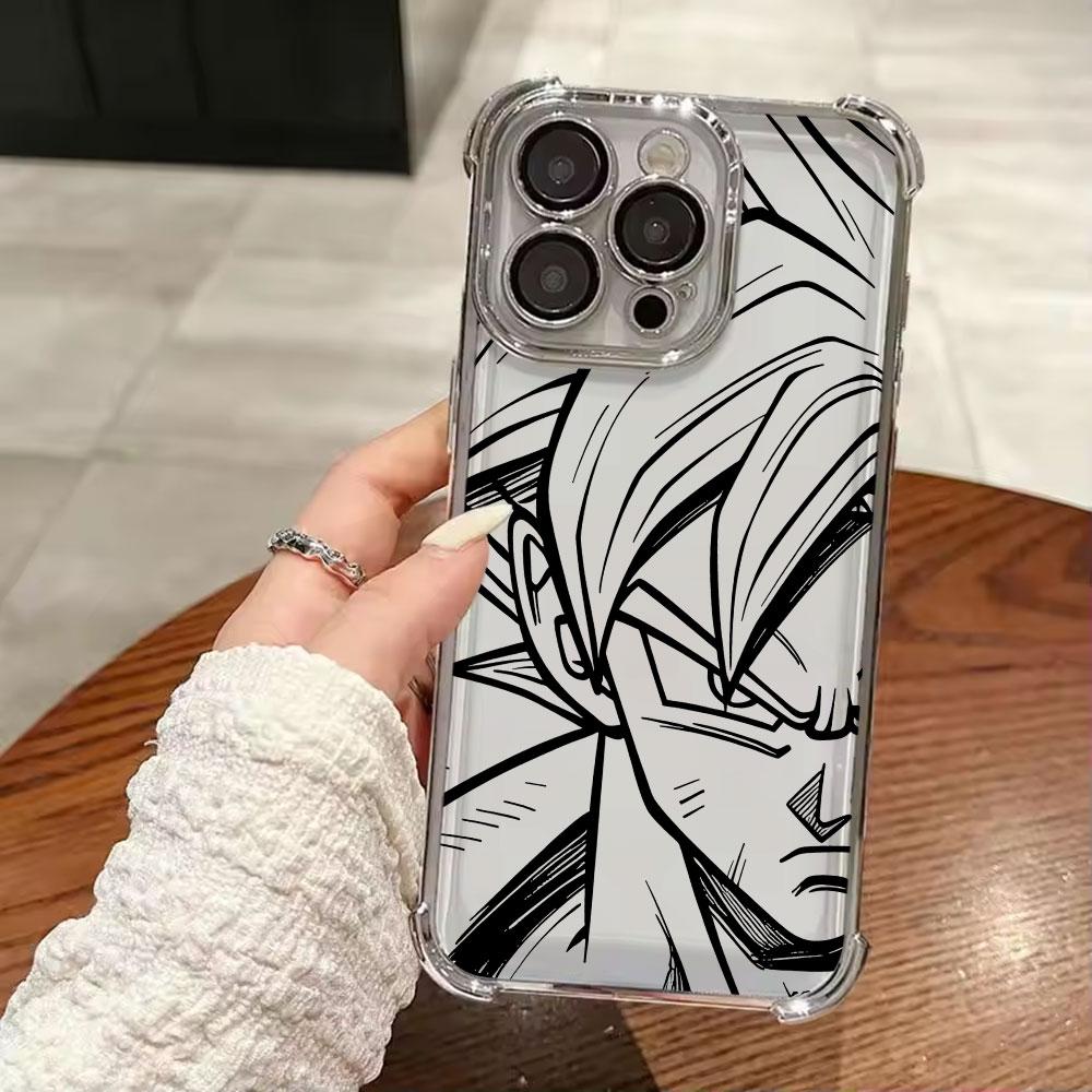 Cool Vegeta Goku Dragons Balls Art Phone Case for iPhone 11 13 15 16 17 Pro Max 14 Plus 17Air 16E 13 Pro 12 Mini 11 Clear Cover