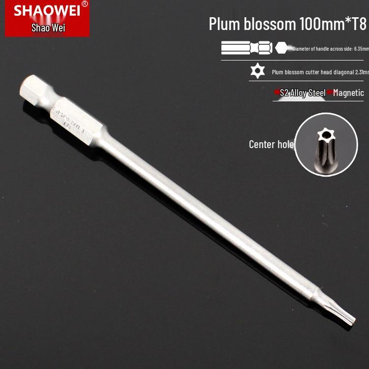 Магнитная 50-мм отвертка-звездочка и набор шестигранных бит для электродрелей