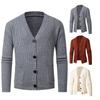 New Autumn and Winter Style Men's Simple Solid Color Sweater Trendy Cardigan Youth Knitted Jacket