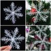 Fashion White Wedding Supplies Hanging Ornaments Snowflake Decoration Christmas Tree Xmas Decor
