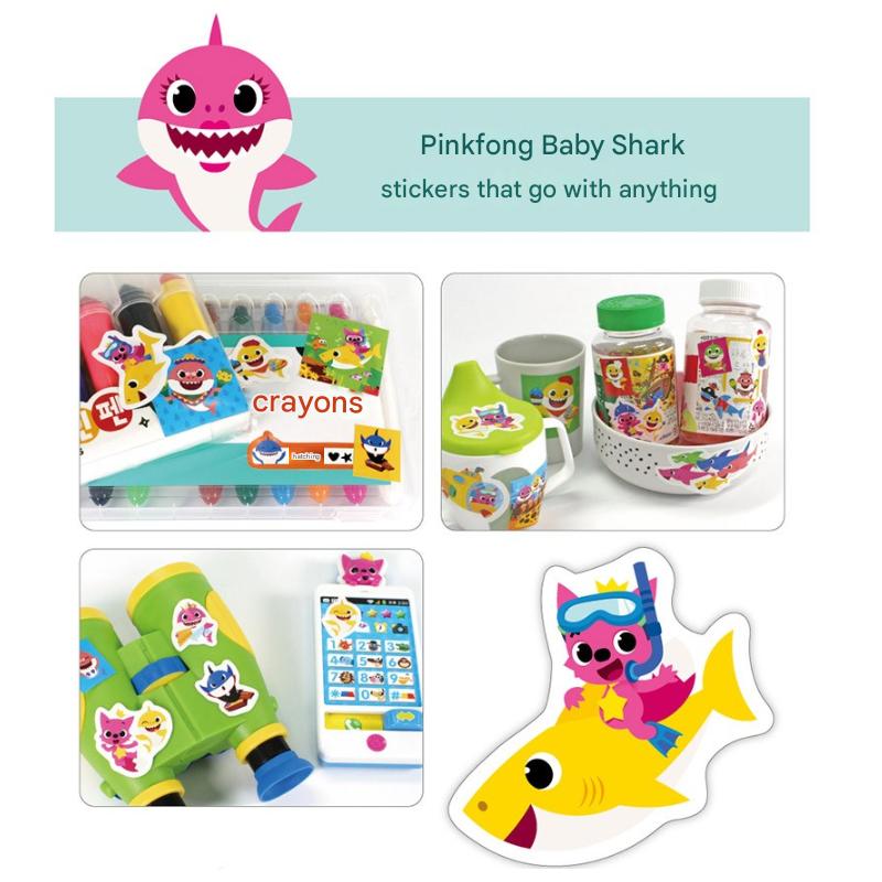Made In Korea, KC-Certified – Pinkfong  Character Sticker Book  (Pinkfong 130 Pcs / Baby Shark127 Pcs)