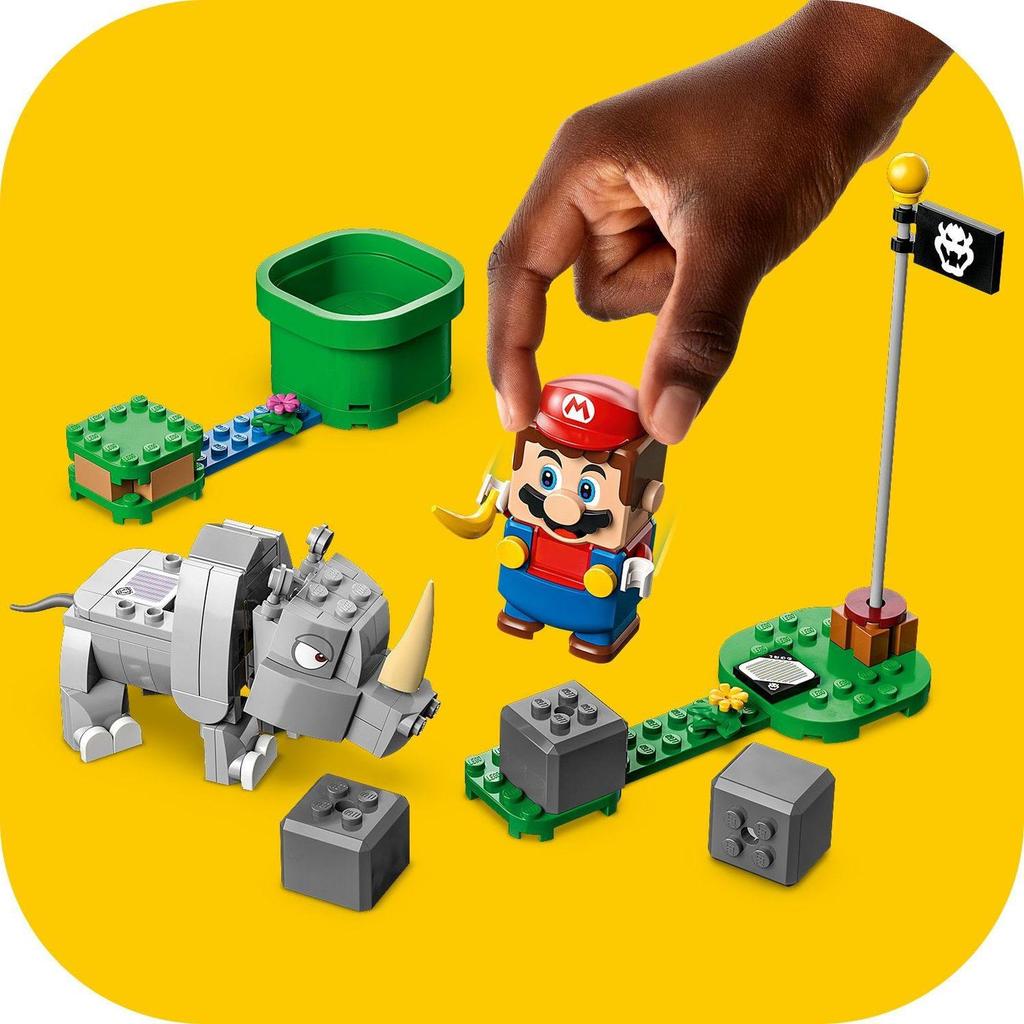 LEGO Super Mario Беги! Rhino Lambi 71420 Игрушечный блок Настоящее приключение ~