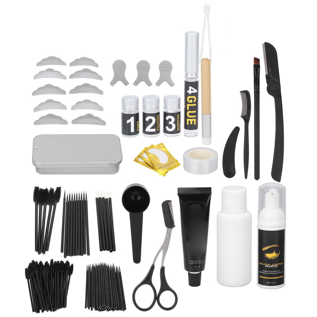 3 в 1 Водостойкая краска для бровей Набор для завивки ресниц Набор полуперманентных керлинговых ресниц