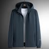 Пальто-тренчкот Soft Shell для активного отдыха, мужская тонкая куртка большого размера на весну и осень, куртка с капюшоном, ветрозащитная спортивная куртка