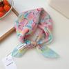 Flower Floral Print Scarves Kerchief Bandanas 55cm Headscarf Hair Ribbon Accessories  for Women