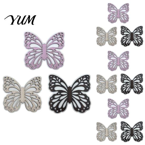 Butterfly And Turtle Shaped Coasters Turtle/Butterfly Wooden for Coffee Mugs Tea Cups, Heat Resistant Rustic Kitchen Table Decor Mats, Insulation Pad