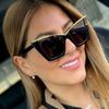 INS Vintage Cat Eye Sunglasses Women Square Small Frame Sun Glasses Female  Designer Retro Shades Fashion Oculos De Sol