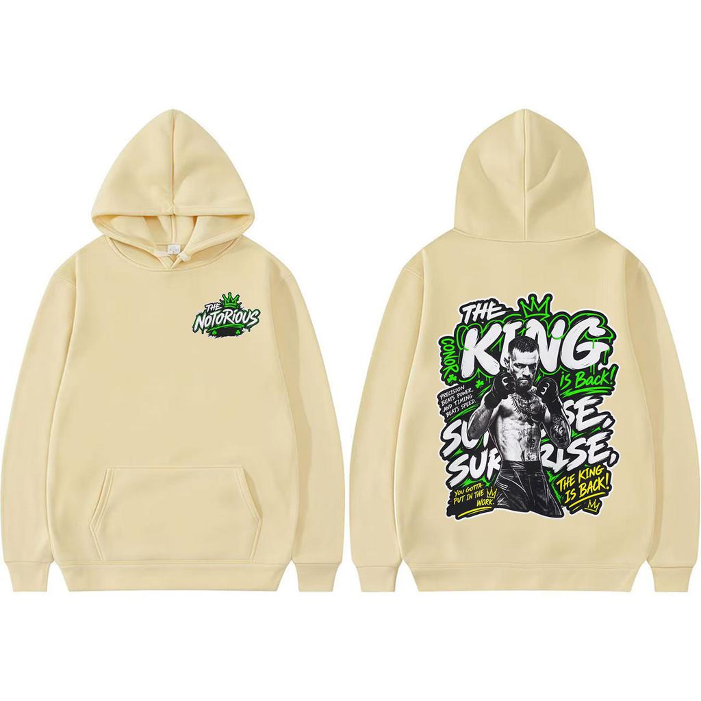 The Notorious Conor McGregor The King Sweatshirts Unisex Fashion Retro Gothic Hoodies Casual Bodywarmer Cozy Hoodie Pullovers