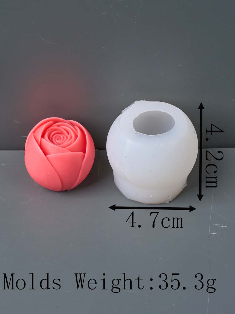 Сделай сам Ароматическая свеча в форме шара из роз Силиконовая форма Сделай сам Цветок Шоколадный торт Ручная работа Изготовление мыла Гипсовая смоляная форма Домашний декор Подарки