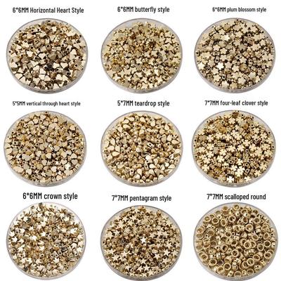 Гальванизированные металлические бусины-разделители CCB в форме сердца, бабочки и клевера для браслетов.