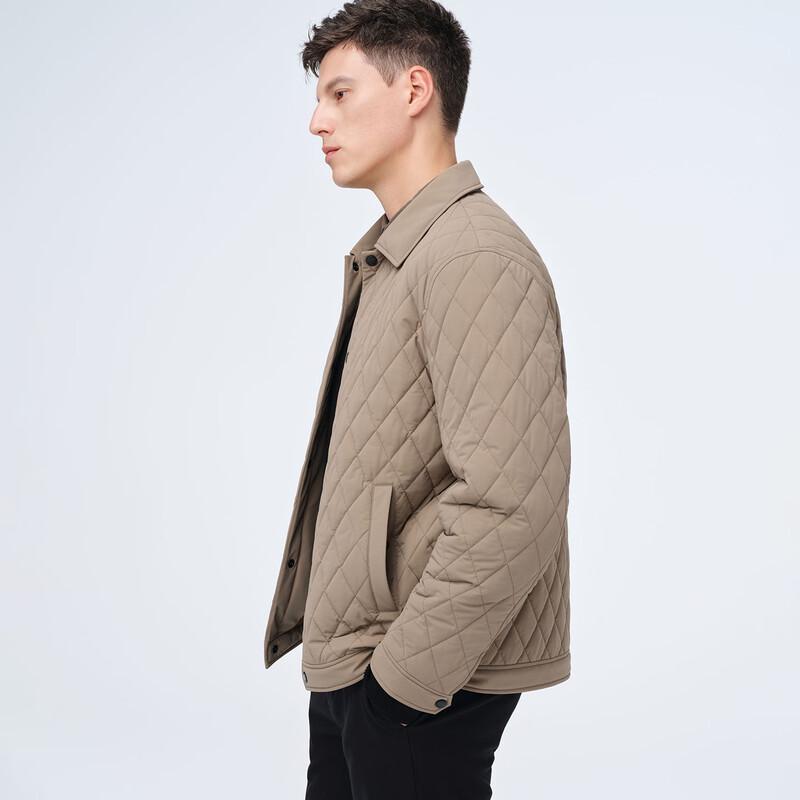 GIOVANNI VALENTINO Men's Casual Padded Turn-down Collar Jacket