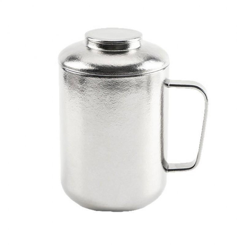 Titanium Double Wall Insulated Office Mug Tea Coffee 350ml Business Travel Cup With Lid Gift Colleagues Friends