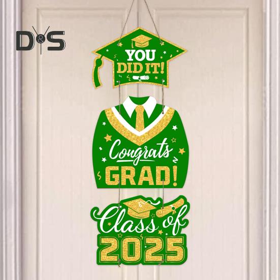 Выпускной 2025 года, подвесная табличка для входной двери Выпускной 2025 года Приветственная табличка для украшения крыльца выпускного