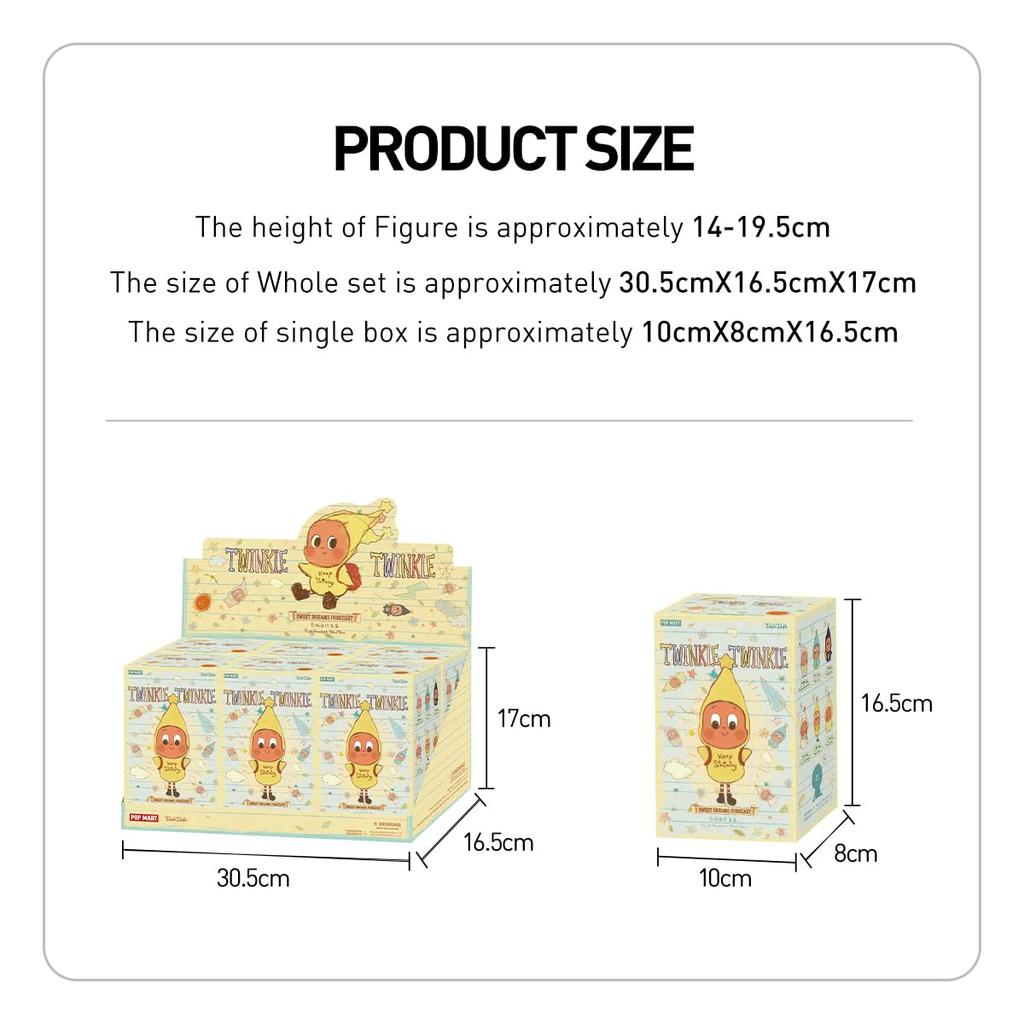 POP MART Twinkle Twinkle Sweet Dreams Forecact Series Plush Pendant Pop Mart Gachapon Blind Box Figure Original Character Birthday Gift (1 Piece)