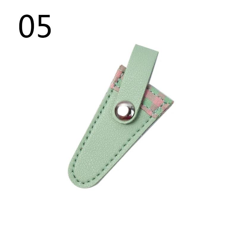Colorful Vintage Embroidery Scissors Sheath Lattice Scissors Protective Cover Small Sharp Pointed Scissors Protection
