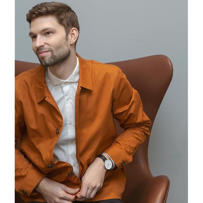 ARNE JACOBSEN watch 40mm nordic design Daily life waterproof (Quiet design without second hand) BANKERS 53102-2001 white black leather