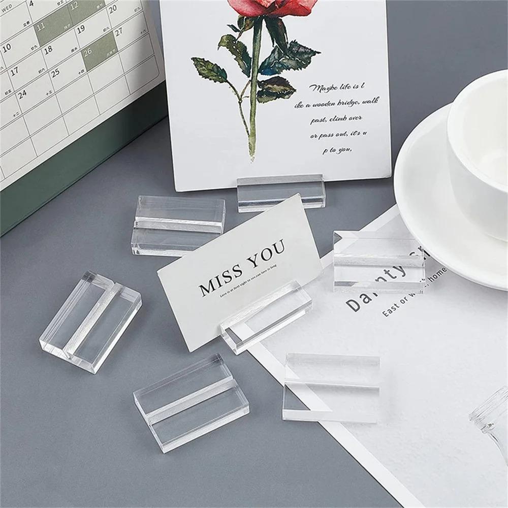 Clear Place Card Holder DIY Display Stand Table Number Stands Commemorative Decoration