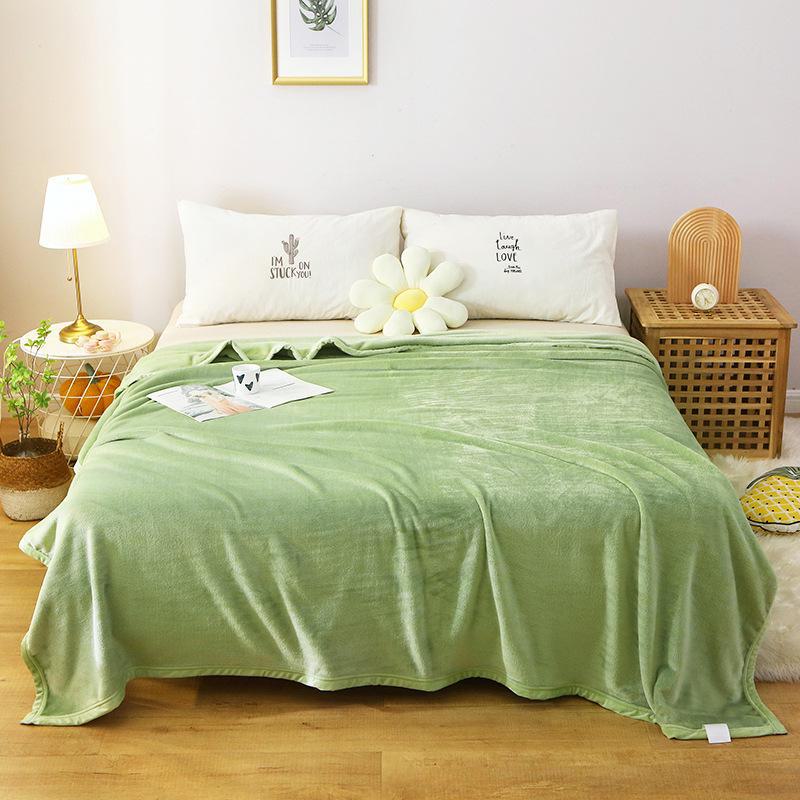 Coral Fleece Flannel Blanket - Winter Gift, Cozy Nap Blanket for Kids & Office