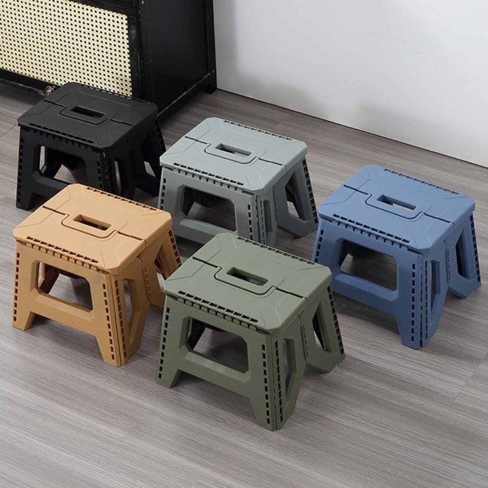 Heavy-Duty Folding Stool Collapsible Camping Stool Lightweight Step Chair  Picnic