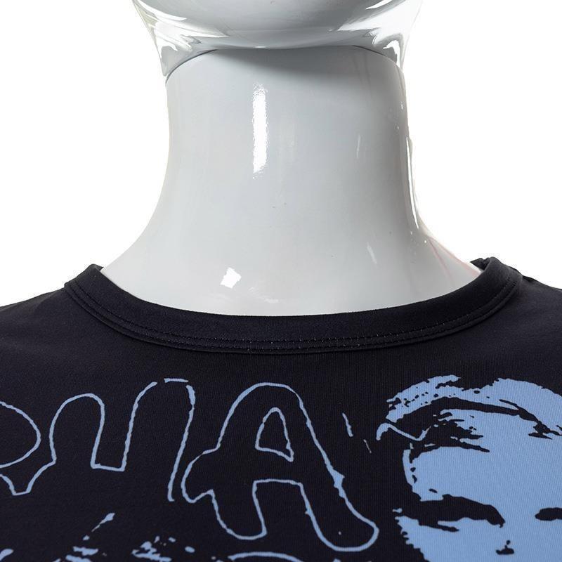 European and American Spring and Summer Crop Top Slimming Personalized Portrait Print Pattern Street Trend Ultra Short Vest