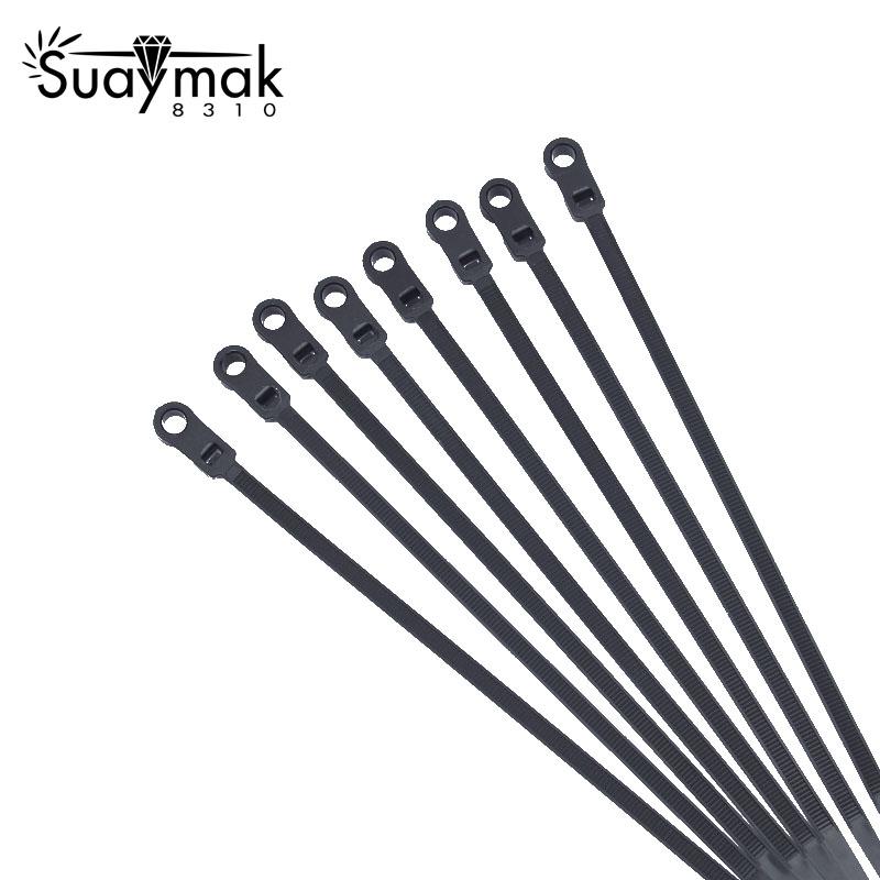 Нейлоновые кабельные стяжки с фиксированной головкой, Пластиковые экологически чистые нейлоновые кабельные стяжки, Белые нейлоновые кабельные стяжки