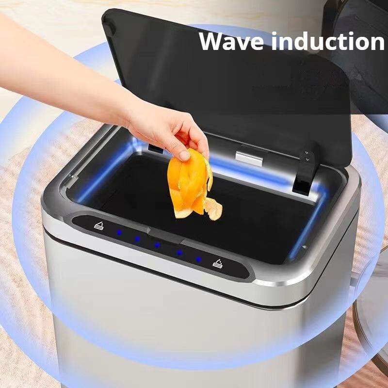 Мусорное ведро для кухни из нержавеющей стали с автоматическим датчиком, умные мусорные баки, туалетное умное мусорное ведро, мусорные баки, мусорное ведро 9/13 л