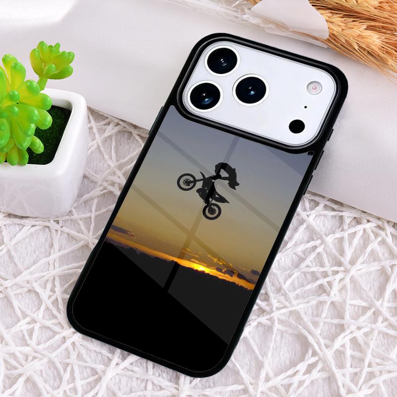 Мягкий ударопрочный чехол для телефона Moto Bike Motocross для iPhone 17 Air 16e 15 11 12 14 13 Pro Max Обложка Coque