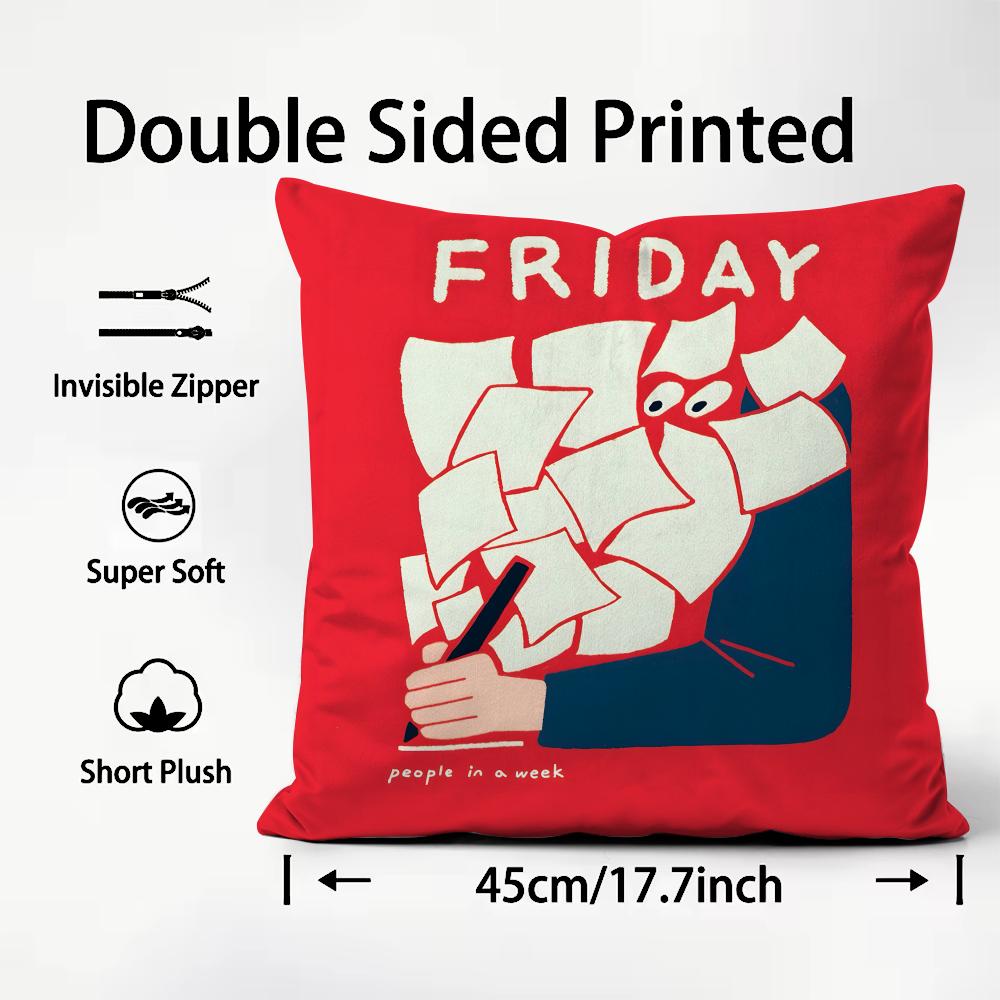 People Living in a Frame Cushion Cover Comfortable Reversible Pillow Cover Ideal for Car Sofa Bedroom & Beyond