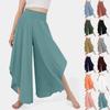 Spring Summer Women Wide Leg Pants High Waisted Yoga Casual Wear Boho Beach Pants Women Jogging Trousers Chiffon