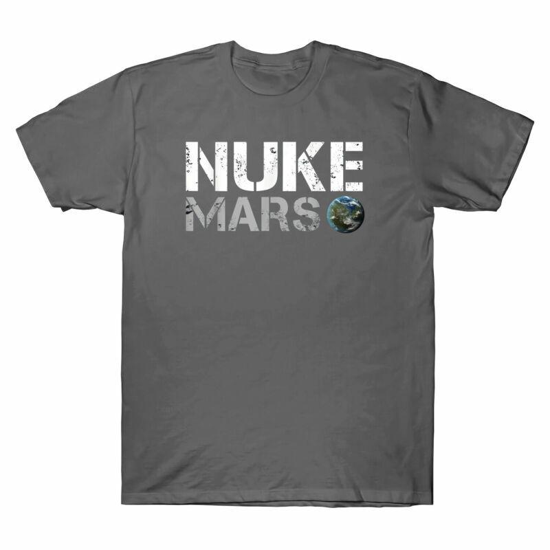 Nuke Unisex Cool of TShirt Vintage Mars Terraforming Shirt Mars Space Exploration