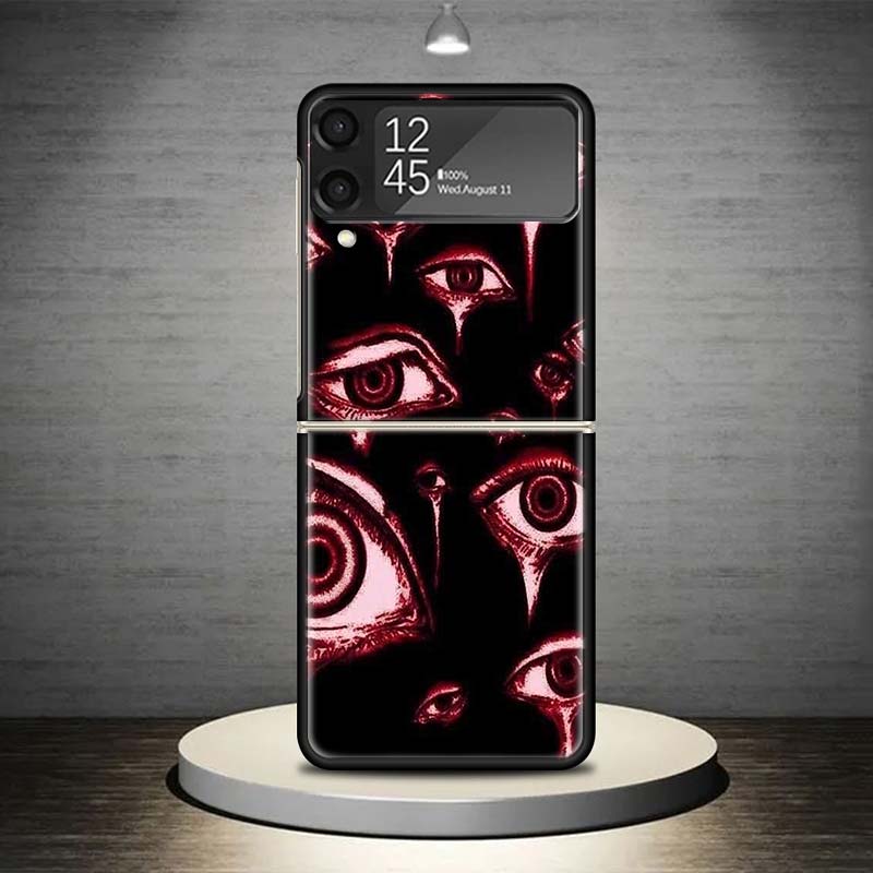 Чехол для телефона «Страшное лицо, глаза» для Samsung Galaxy Z Flip 7 6 5 4 3 5G Ударопрочный чехол Z Flip7 Flip6 ZFlip5 Flip3 Flip4 Роскошный корпус