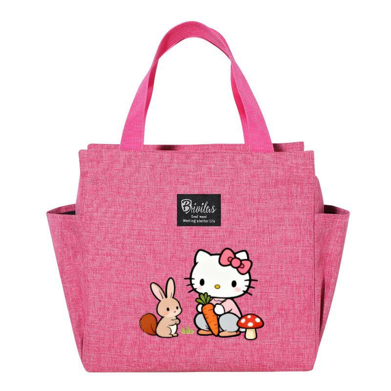 Изолированная сумка-ланчбокс Hello Kitty - Портативный контейнер для обеда для пикников и прогулок