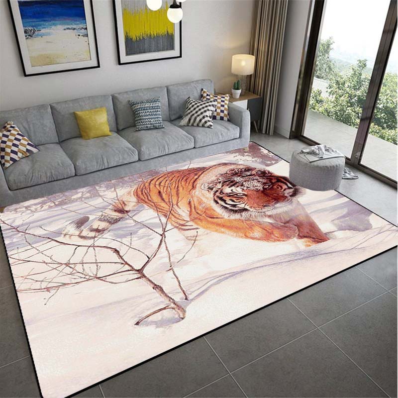 Спальня Гостиная Кухня Коридор Ковер Бытовой Тигр Узор Ковер Европейский Стиль Напольный Коврик Коридор Ковер