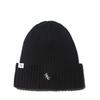 Шапка бини BUTDEEP из хлопка с маленьким логотипом - Черная