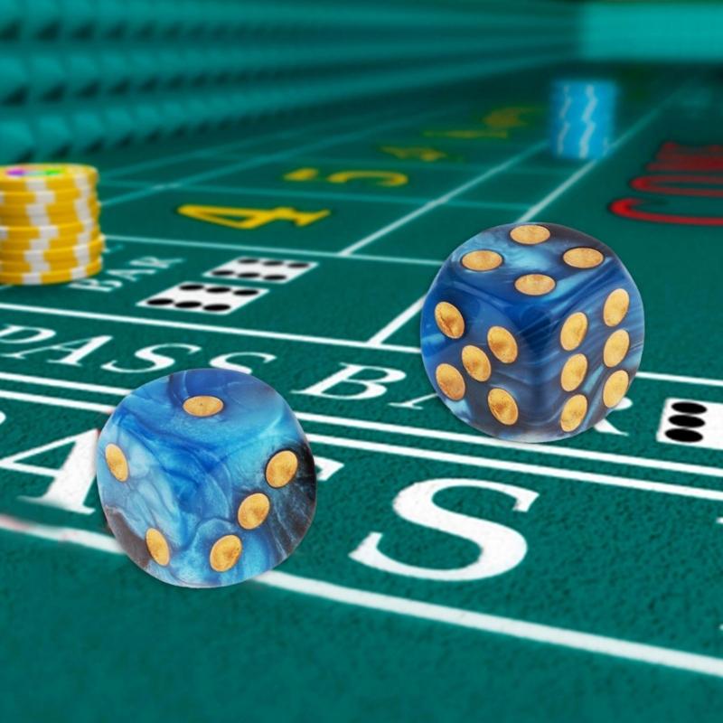 20 шт. Акриловые 6-гранные кости с закругленными углами, двуцветные кости, аксессуар для маджонга