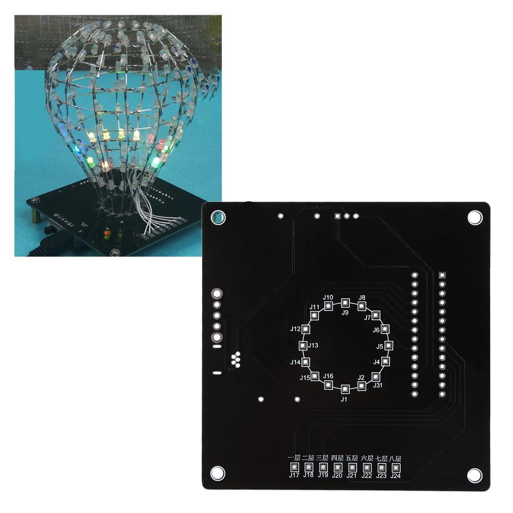 5V USB Light Vertical Ball Kit Designed by PCB Board Colorful LED Light Innovative Music Spectrum