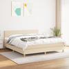 3140478 vidaXL Divan Bed with Mattress Cream 180x200 Cm Fabric