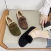 Low Top Woolen Cotton Shoes Women 2024 Autumn and Winter New Flat Comfortable Soft Sole Large Size Cotton Shoes
