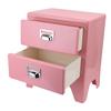 Nightstand Creative Vintage Bedside Table with 2 Storage Drawers for Bedroom Living Room Sofa