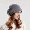 Autumn and Winter Knitting Small Brim Curling Sleeve Cap Female Ear Protection Beanie Hat