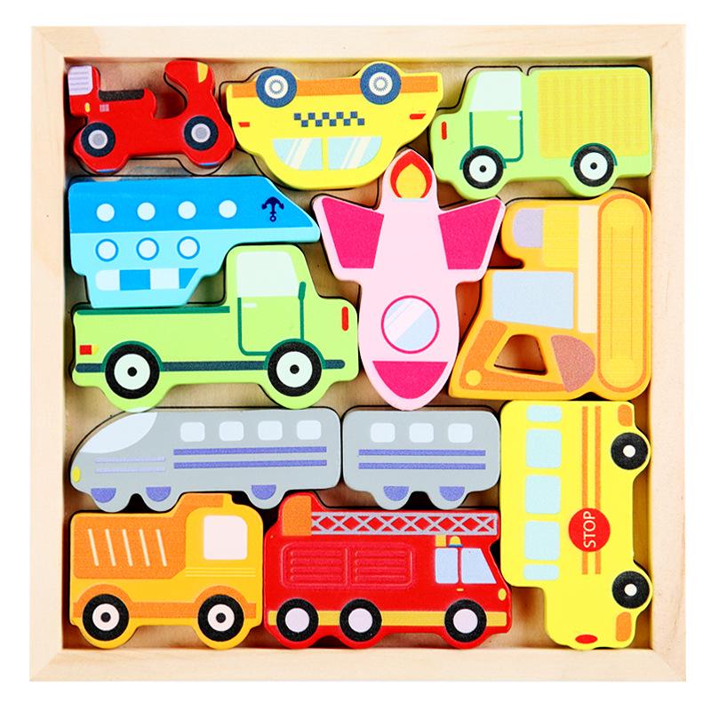 3D Animal & Fruit Pegboard Jigsaw Puzzle for Kids