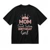 Women's Sparkling Crown and Mom Tee  Unisex Black 100% Cotton Tops Summer Graphic