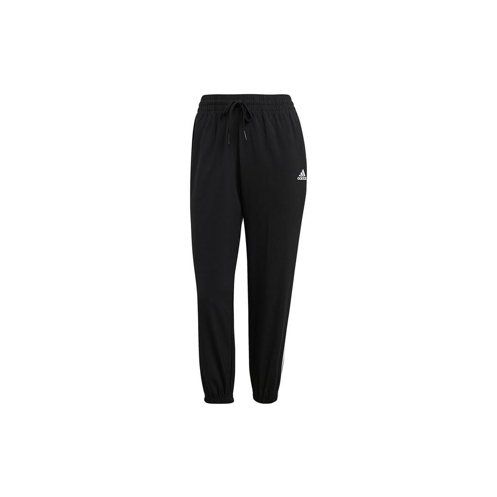 adidas Women's Black 3-Stripes Woven 7/8 Pants GM5559