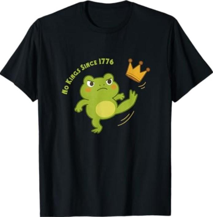 Frog Protest No Kings in America T-Shirt Unisex T-Shirt