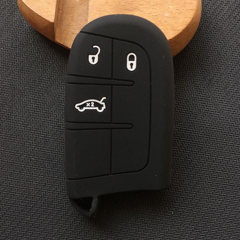 Чехол для автомобильного ключа Slicone, защитный чехол для брелока для Jeep Grand Cherokee, Chrysler 300C Renegade, Fiat Freemont 2018
